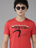 SPYKAR Men Varsity Printed Slim Fit Round Neck T-shirt