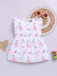 Happy Faces Infant Girls Peppa Pig Printed Pure Cotton A-Line Dress