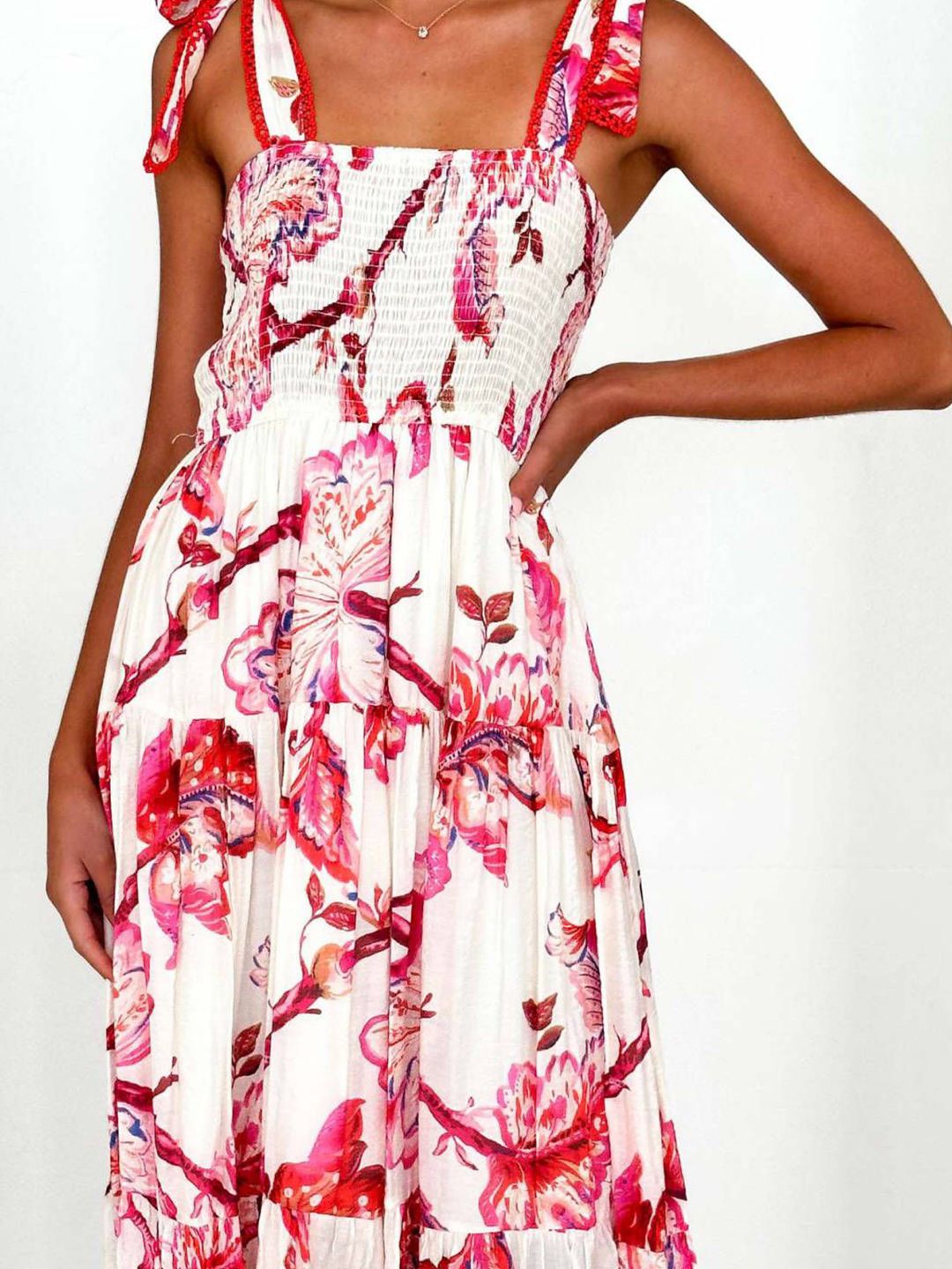all about you Floral Printed Fit and Flare Maxi Dress