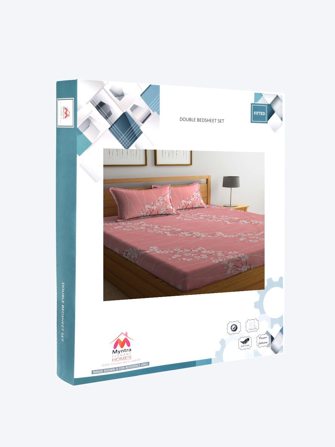 Myntra Elegant Homes Multicoloured Floral 400 TC King Bedsheet with 2 Pillow Covers