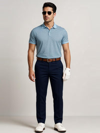 ADRO Men Blue Cotton Tshirts