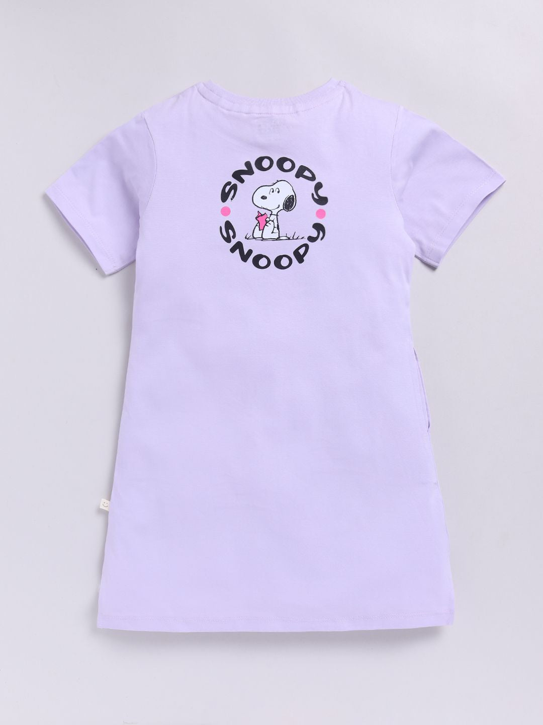 Happy Faces Kids Girls Printed Pure Cotton Longline T-Shirt