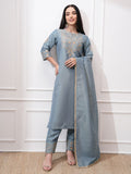 Vishudh Women Ethnic Motifs Embroidered Regular Kurta with Trousers & With Dupatta