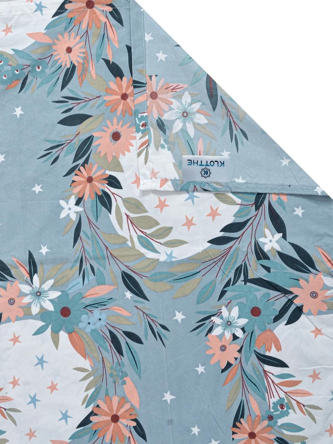 KLOTTHE Blue 300 TC Polycotton Fine King Bedsheets