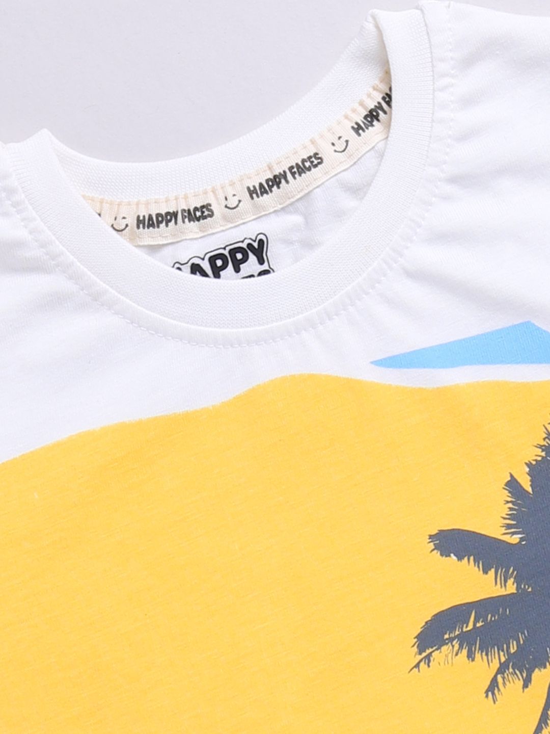 Happy Faces Boys Printed Pure Cotton T-shirt