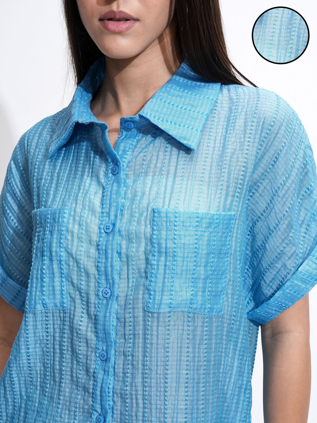 ESPYR By Tokyo Talkies Women Solid Relaxed Fit Shirt