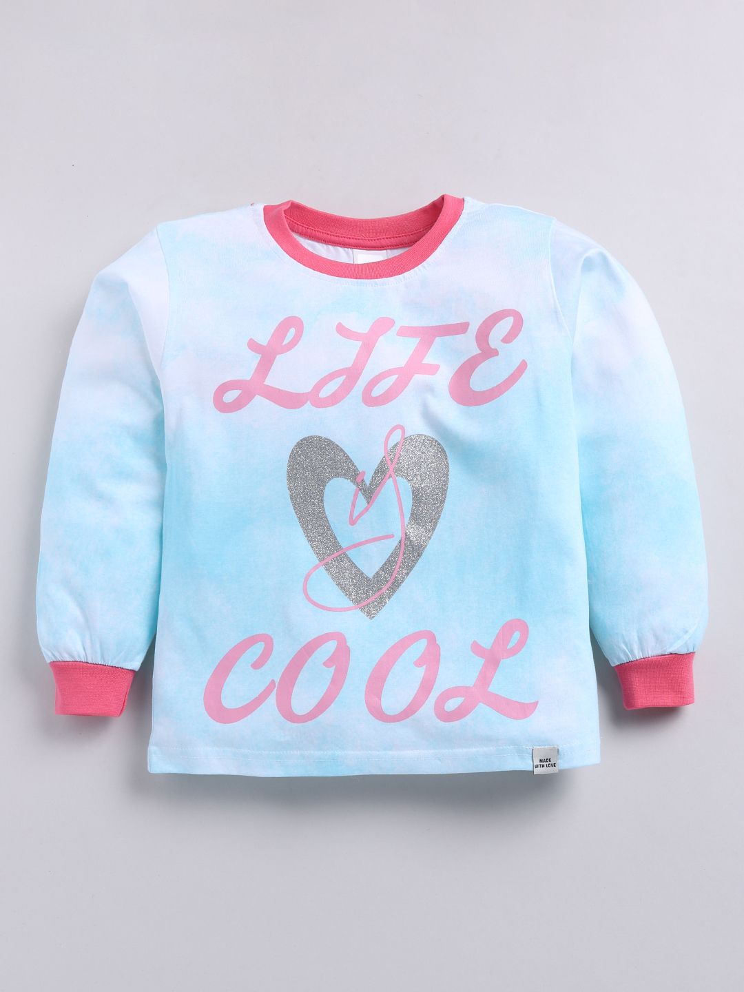 Moms Love Girls Graphic Printed Full Sleeves T-shirt With Joggers