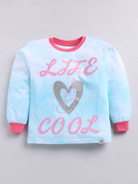 Moms Love Girls Graphic Printed Full Sleeves T-shirt With Joggers