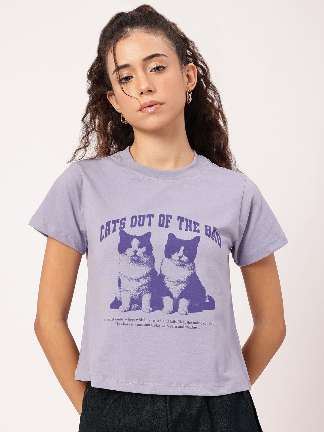 DressBerry Cattitude Creations Breathable Boxy Tee