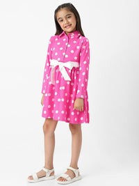 Nauti Nati Polka Dot Print Fit & Flare Dress