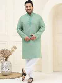 SOJANYA PLUS Plus Size Checked Pure Cotton Kurta with Pyjama