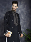 Jompers Mandarin Collar Sequins Embroidered Kurta