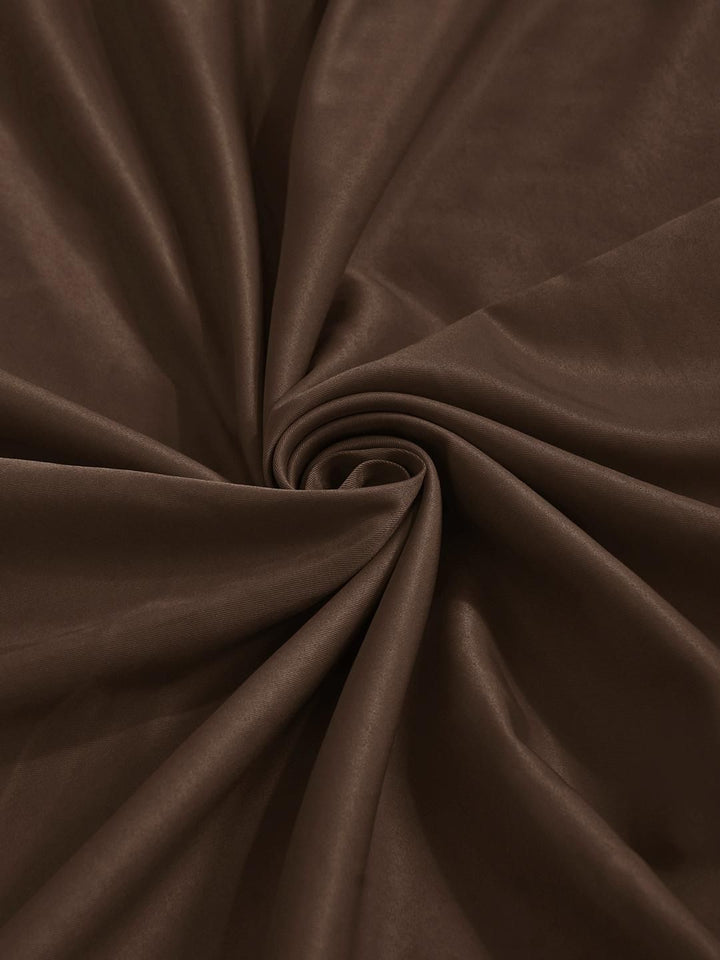 KLOTTHE Brown 400 TC Poly Satin Fine King Bedsheets
