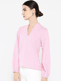 RAREISM Women Solid V-Neck Top