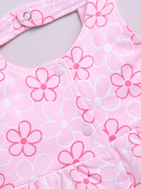 Moms Love Infant Girls Floral Print Pure Cotton Fit & Flare Dress