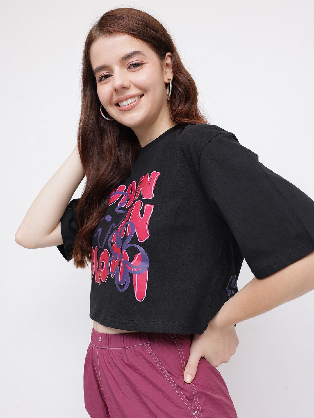 DressBerry Quote Couture Boxy Crop T-shirt