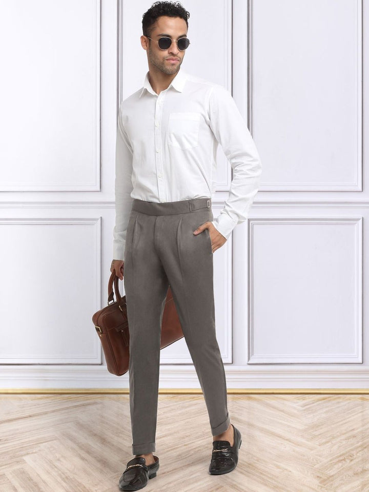 Seluar Gurkha Formal Fit Slim Fit Coklat Lelaki