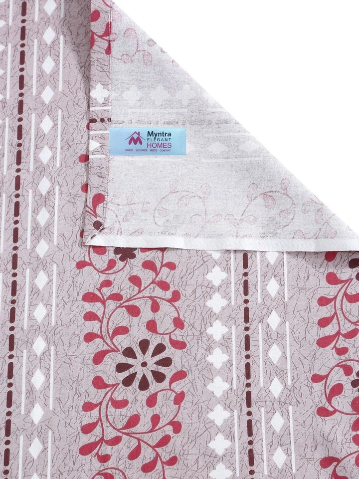 Myntra Elegant Homes Pink & White Floral 400 TC Single Bedsheet with 1 Pillow Covers