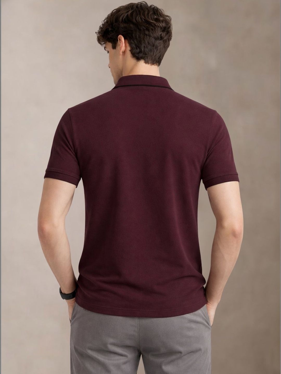 ADRO Men Polo Collar T-shirt