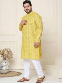 SOJANYA PLUS Motif Etnik Bercetak Linen Kapas Kurta Lurus dengan Piyama