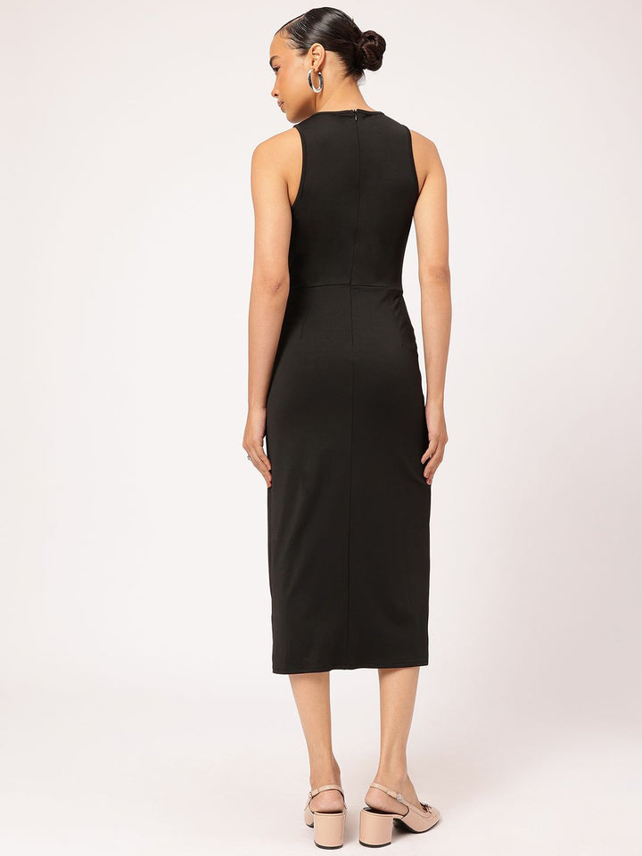 DressBerry Lace Sheath Midi Dress With Slit