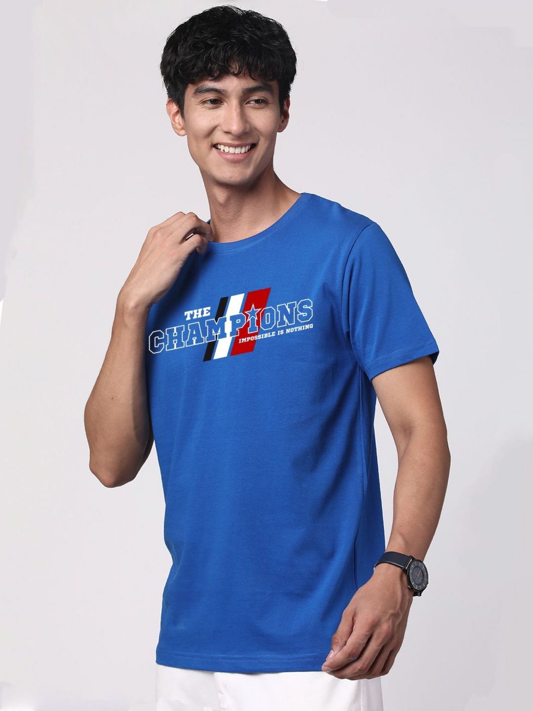 ADRO Men Typography Printed Cotton T-shirt