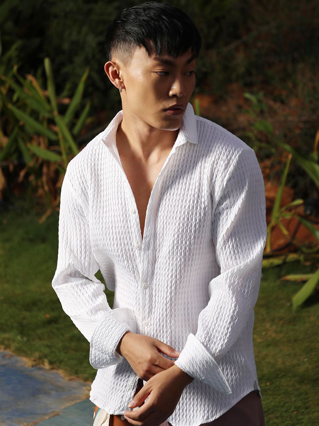 Kampus Sutra Men Classic Opaque Dicetak Baju Kasual