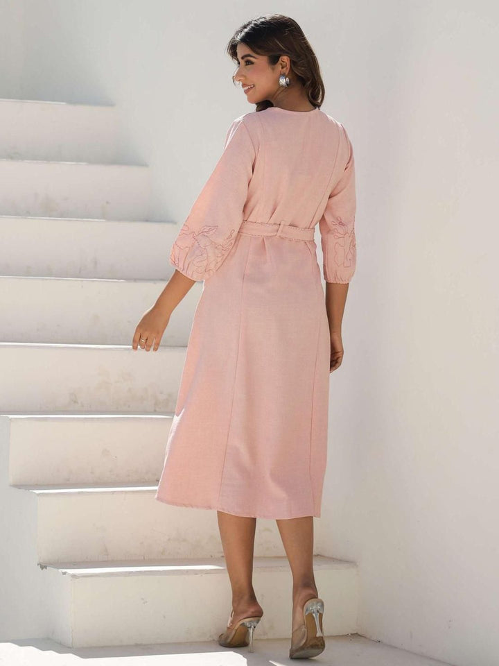 Mamicha Women Embroidered A-Line Dress