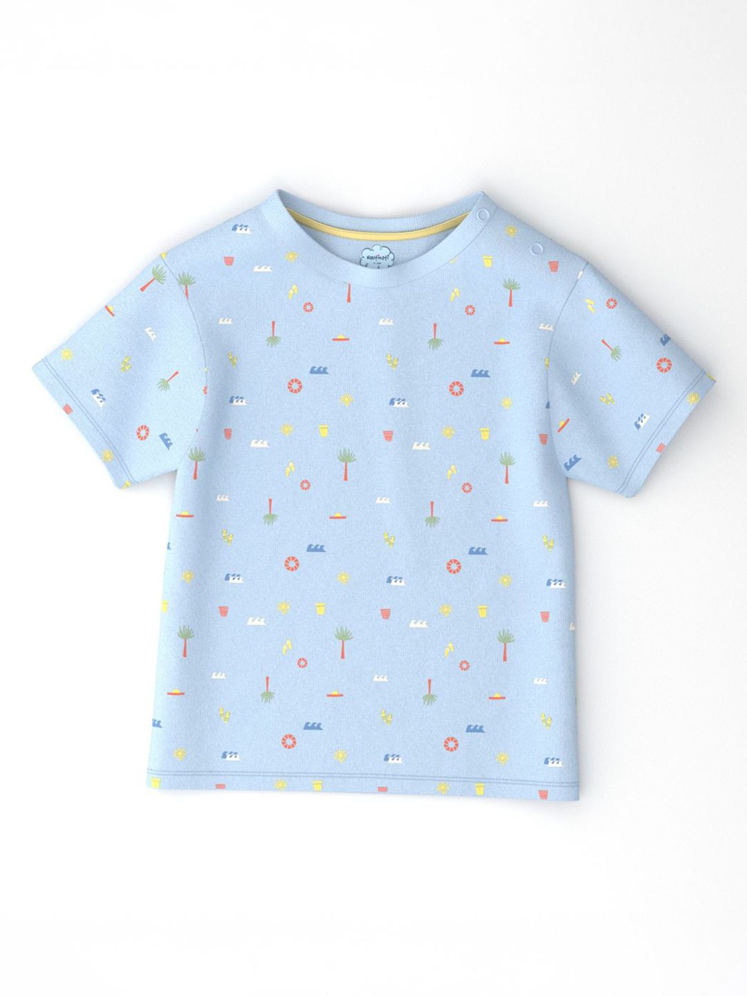 Nauti Nati Infants' Cotton Pack of 2 Ocean Print T-shirt