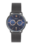 Sambungan Perancis Lelaki Dial & Gelang Gelang Keluli Tahan Karat Tali Analog Watch