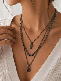 VOGUE PANASH Brass Silver-Plated Layered Necklace