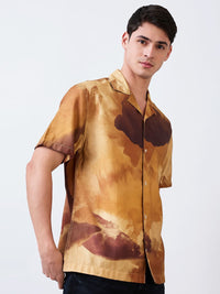 SPYKAR Men Relaxed Fit Cuban Collar Abstract Printed Casual Shirt