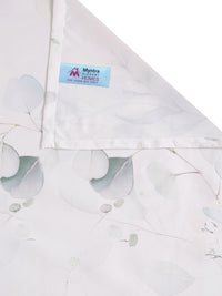 Myntra Elegant Homes White Floral Printed Flat 400 TC King 7D Cadar Dengan 2 Sarung Bantal