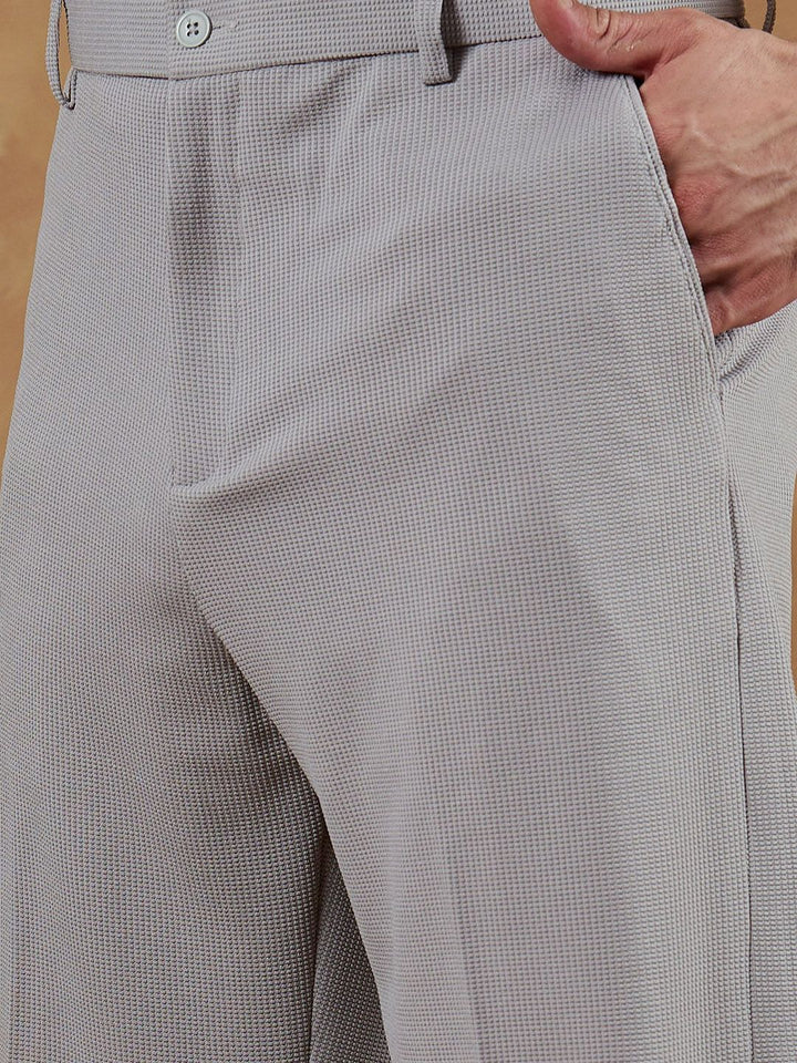 DENNISON Men Korean Loose Fit Four Way Lycra Trouser