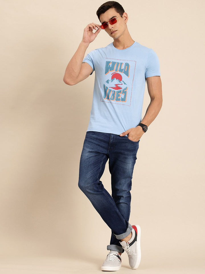 Being Human Pure Cotton Typography Printed T-shirt