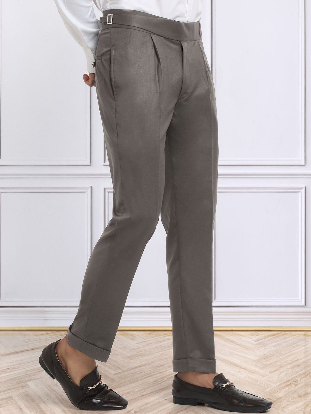 Seluar Gurkha Formal Fit Slim Fit Coklat Lelaki