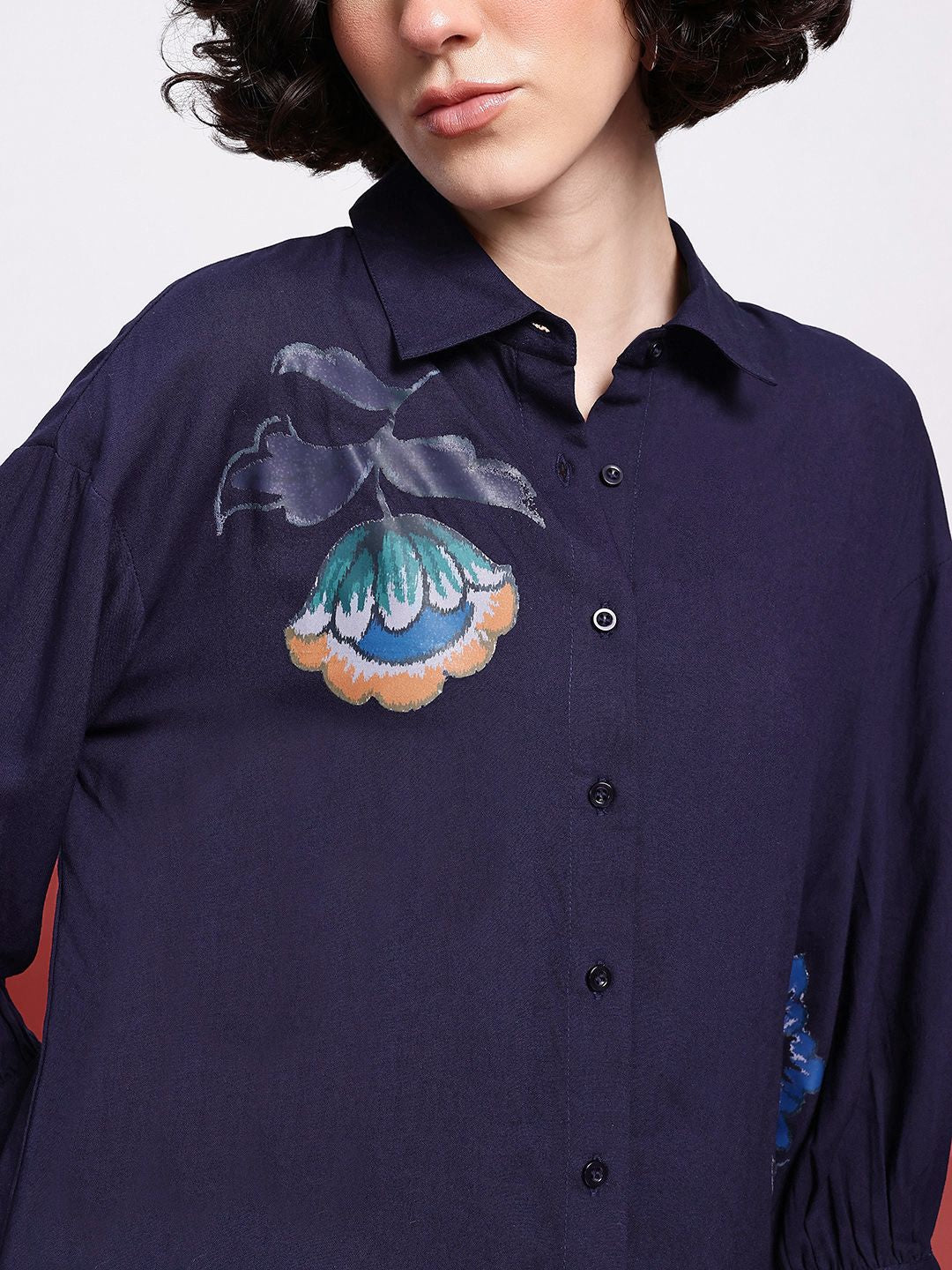 DressBerry Breezy Blooms Printed Relaxed Fit Shirt