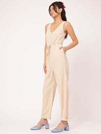 DressBerry Dreamy Delicate Textured Sleeveless Jumpsuit