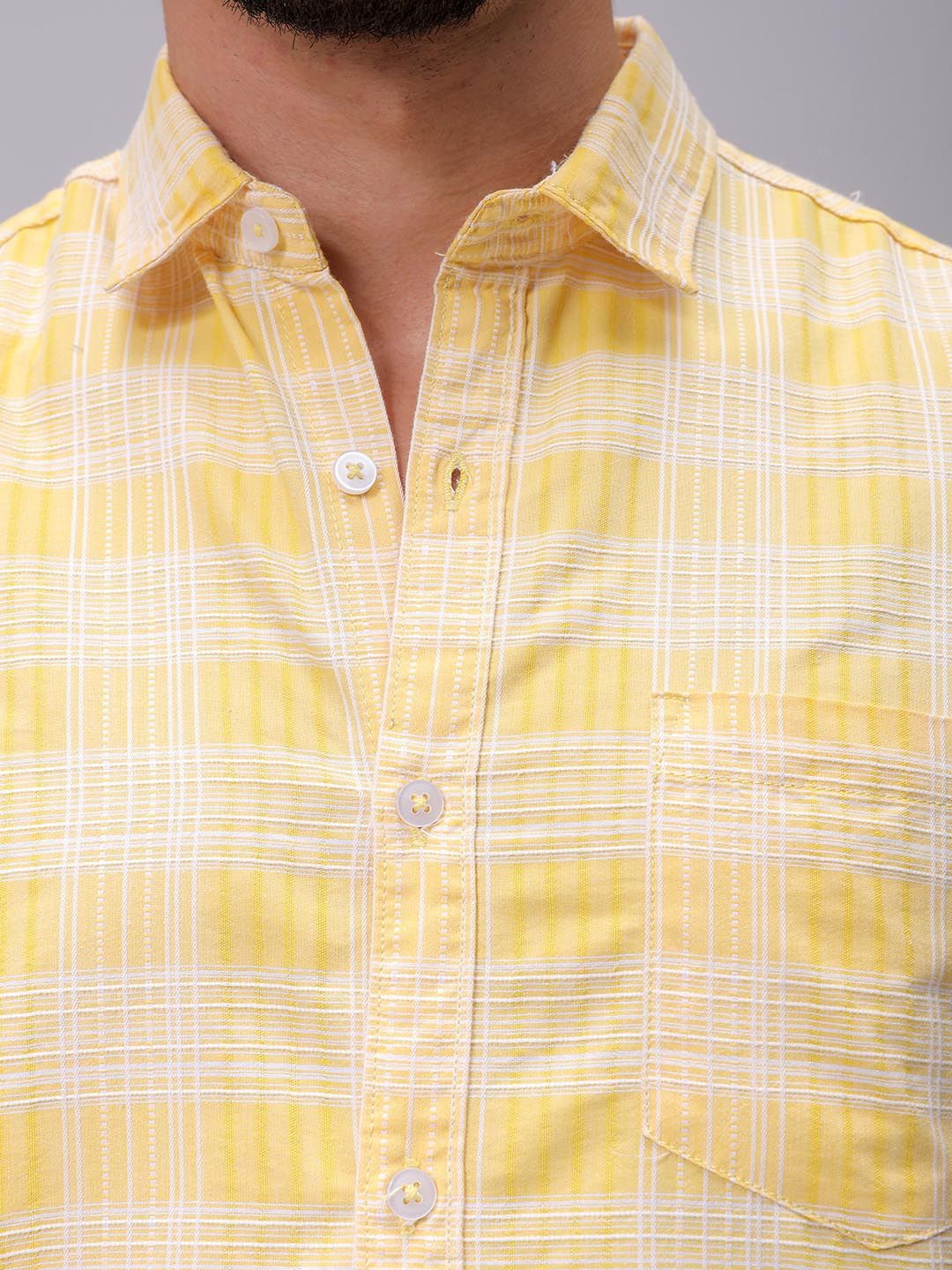 The Indian Garage Co Men Slim Fit Opaque Checked Casual Shirt