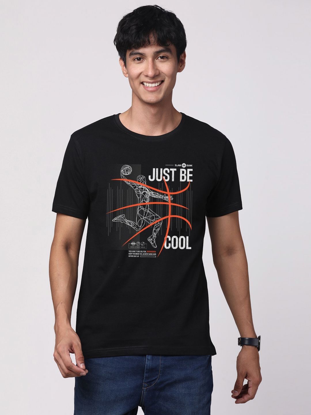 ADRO Men Pack Of 3 Typography Printed T-shirt