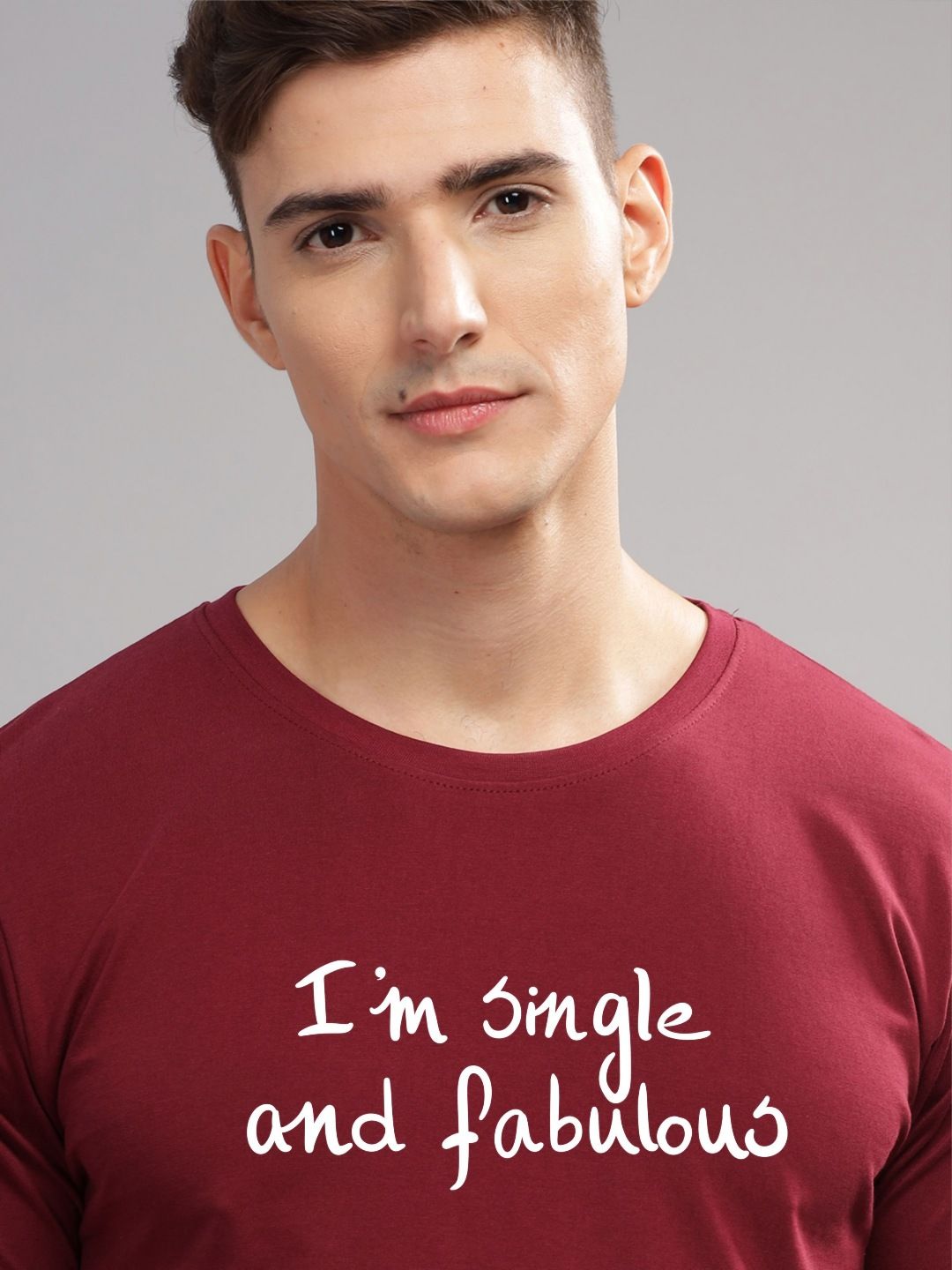 ADRO Men Typography Printed Round Neck Cotton T-shirt