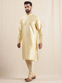 Anouk Mandarin Collar Straight Kurta With Pyjamas & Nehru Jacket