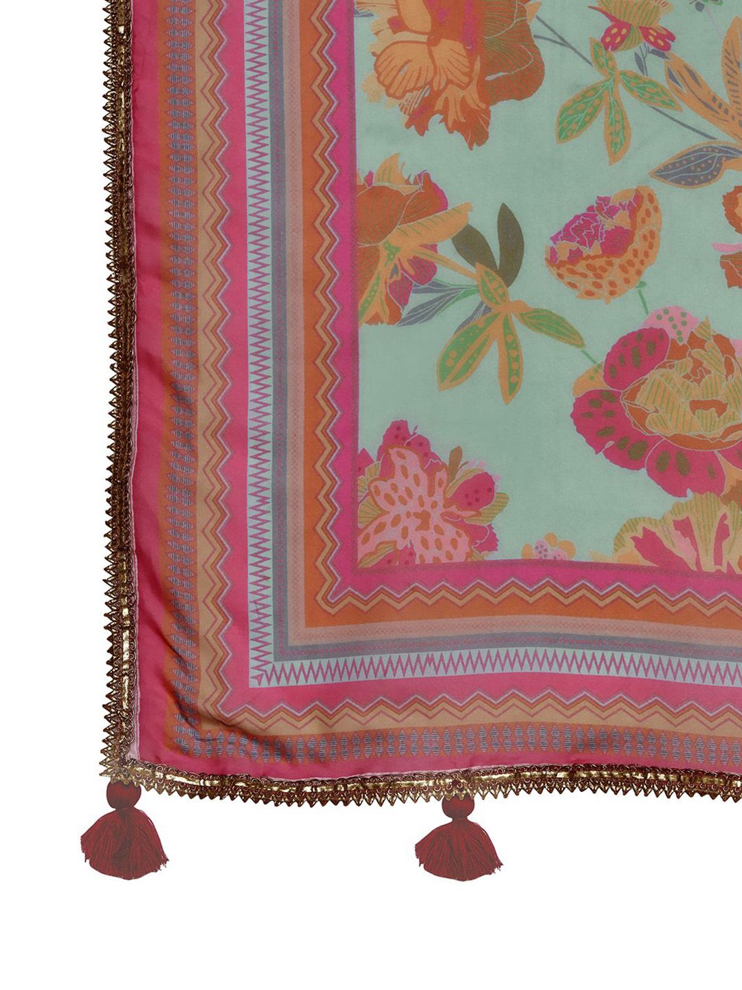 KALINI Floral Printed Kurta with Trousers & Dupatta
