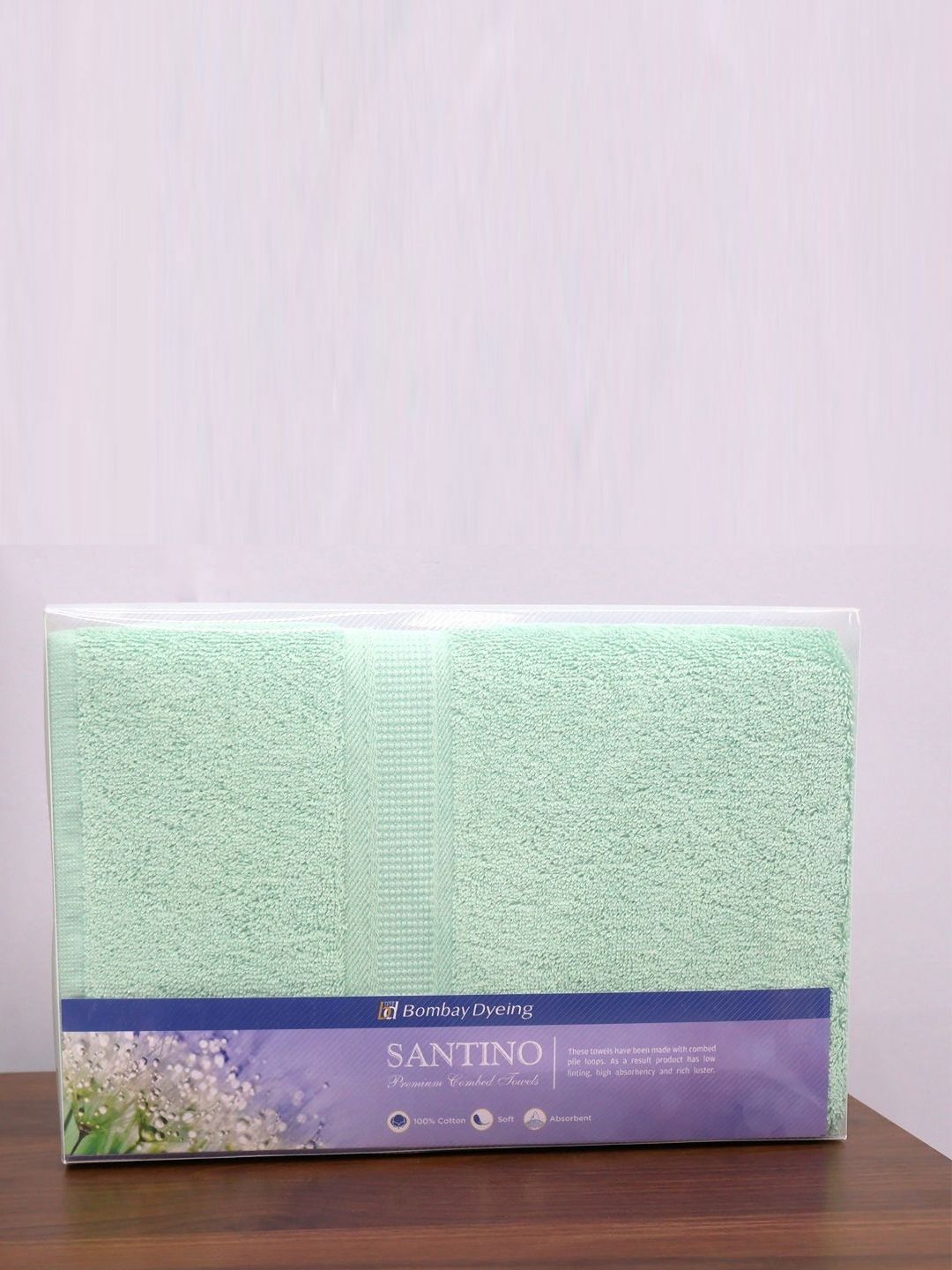 BOMBAY DYEING Turquoise Blue Cotton 550 GSM Bath Towel