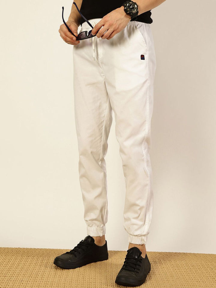 Thomas Scott Men Pure Cotton Smart Slim Fit Easy Wash Joggers Trousers