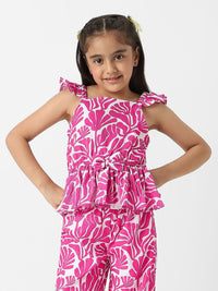 Nauti Nati Girls Printed Top with Palazzos
