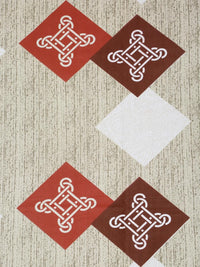 Cadar Bujang KLOTTHE Beige Geometric Cotton