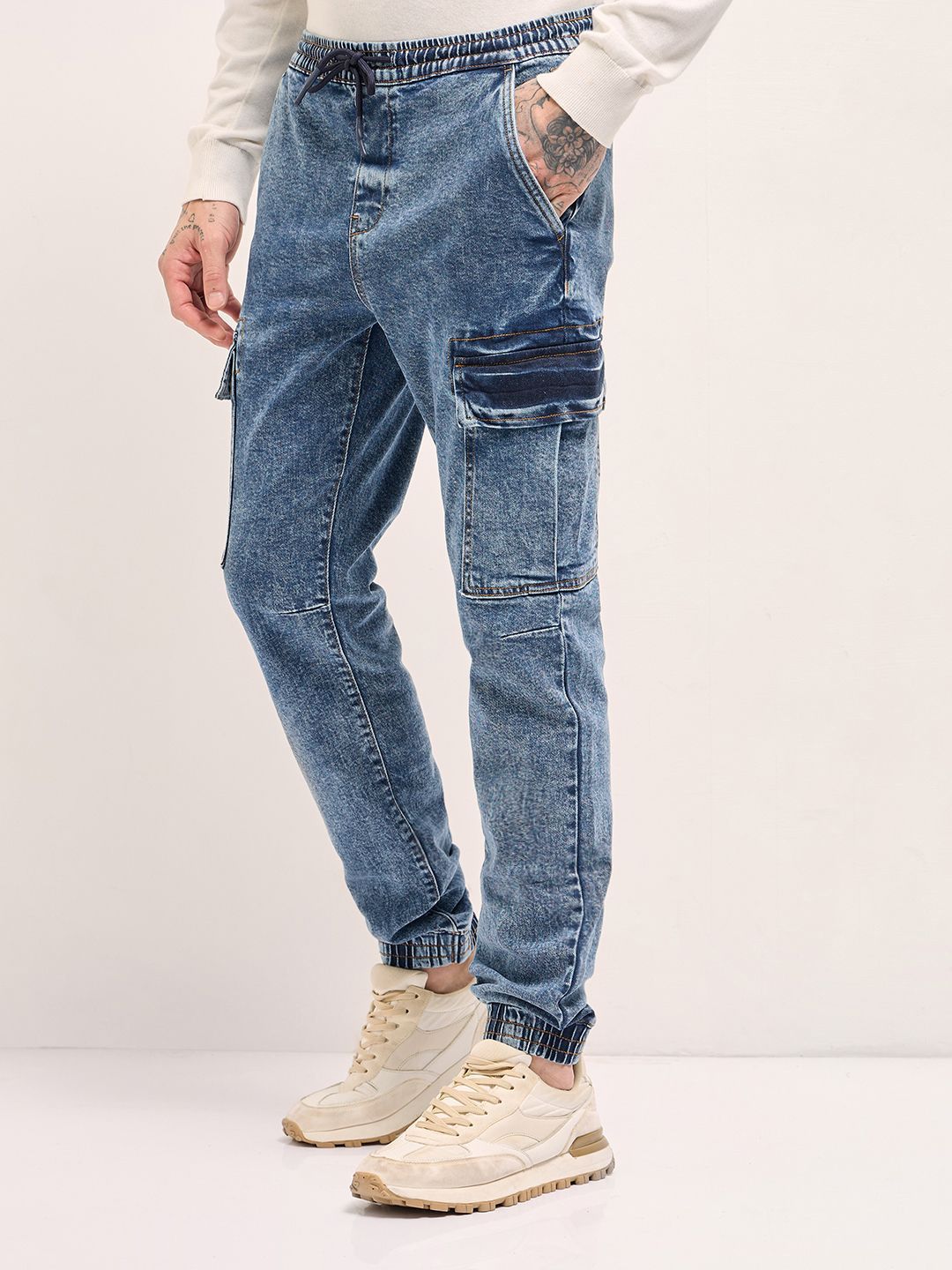 THE BEAR HOUSE Men Cotton Slim Fit Light Fade Stretchable Jeans