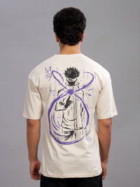 ADRO Anime Printed Round Neck Cotton Oversized T-shirt