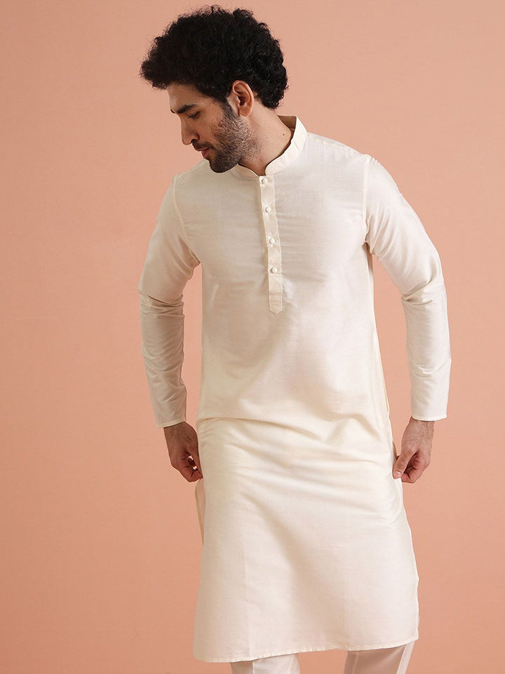 KISAH Mandarin Collar Pastel Straight Kurta